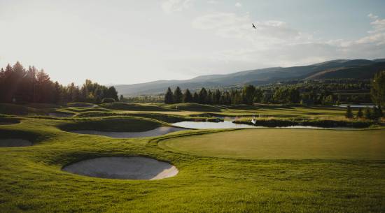 Golf course and scenic landscape